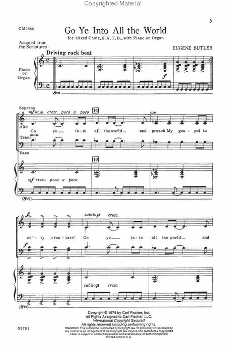 Go Ye Into All the World 4-Part scores gallery preview page 2
