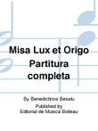 Misa Lux et Origo Partitura completa