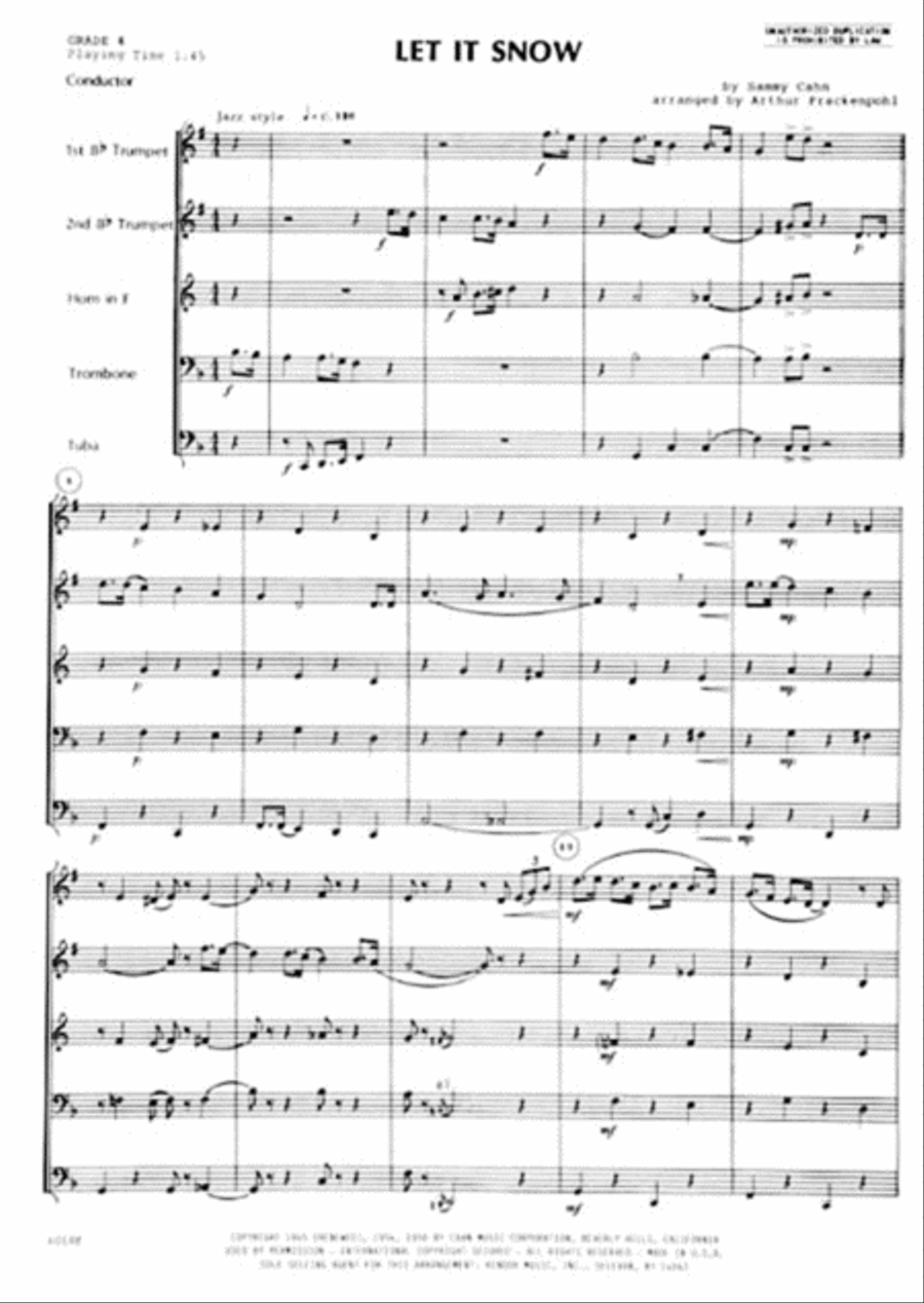 Let It Snow Horn scores gallery preview page 4