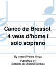 Canco de Bressol, 4 veus d'home i solo soprano