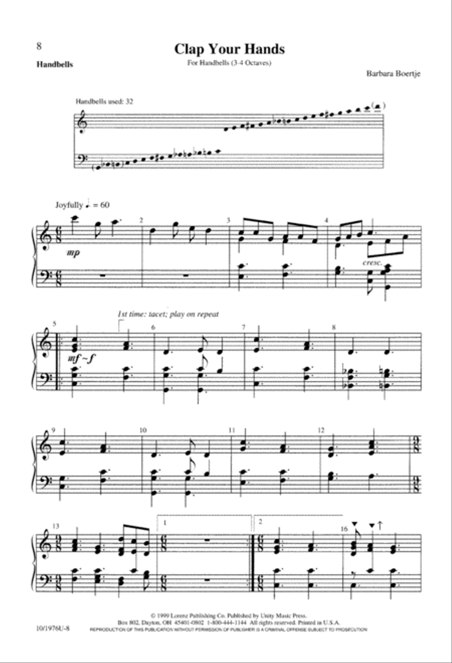 Clap Your Hands Clap Your Hands 2-Part scores gallery preview page 9