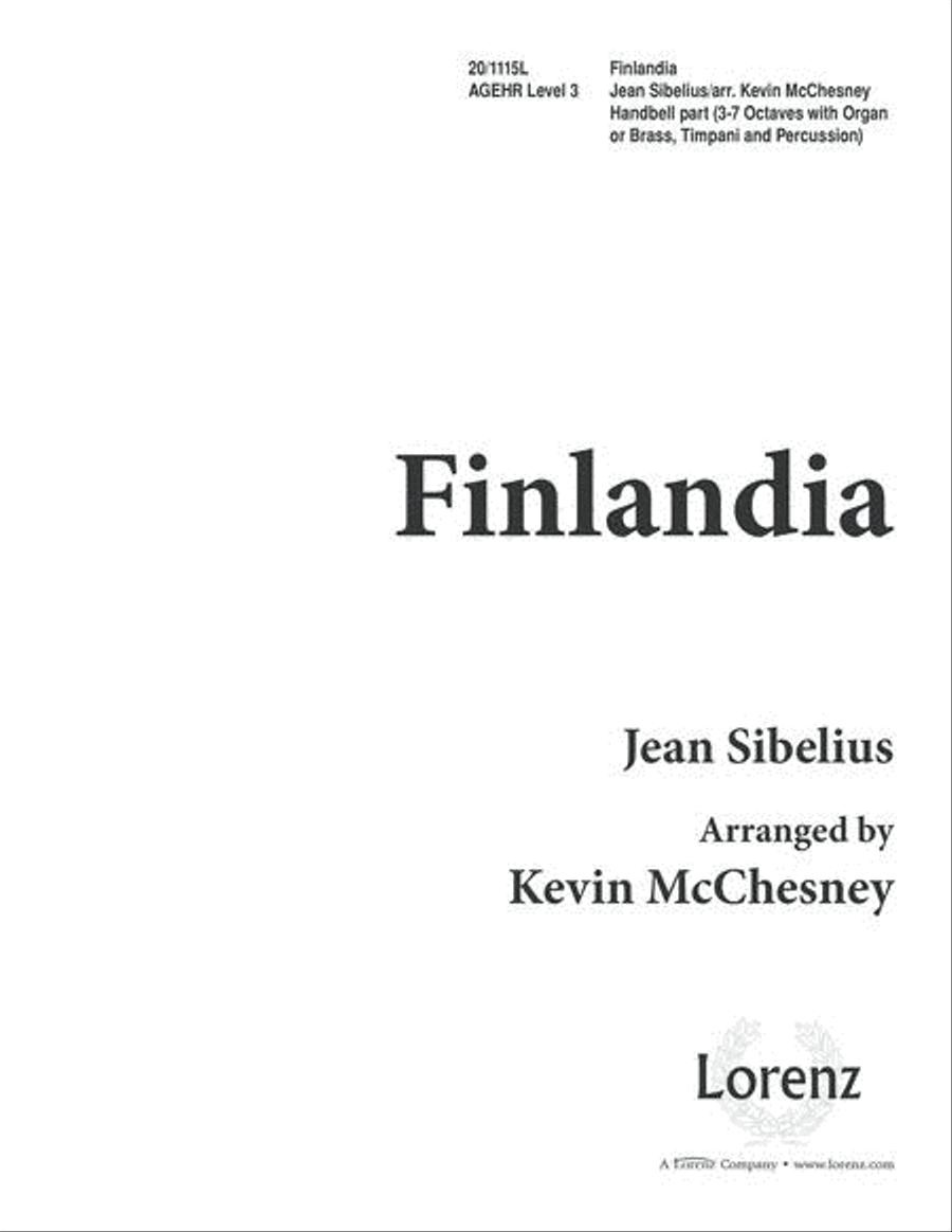 Finlandia Handbell Choir scores gallery preview page 1