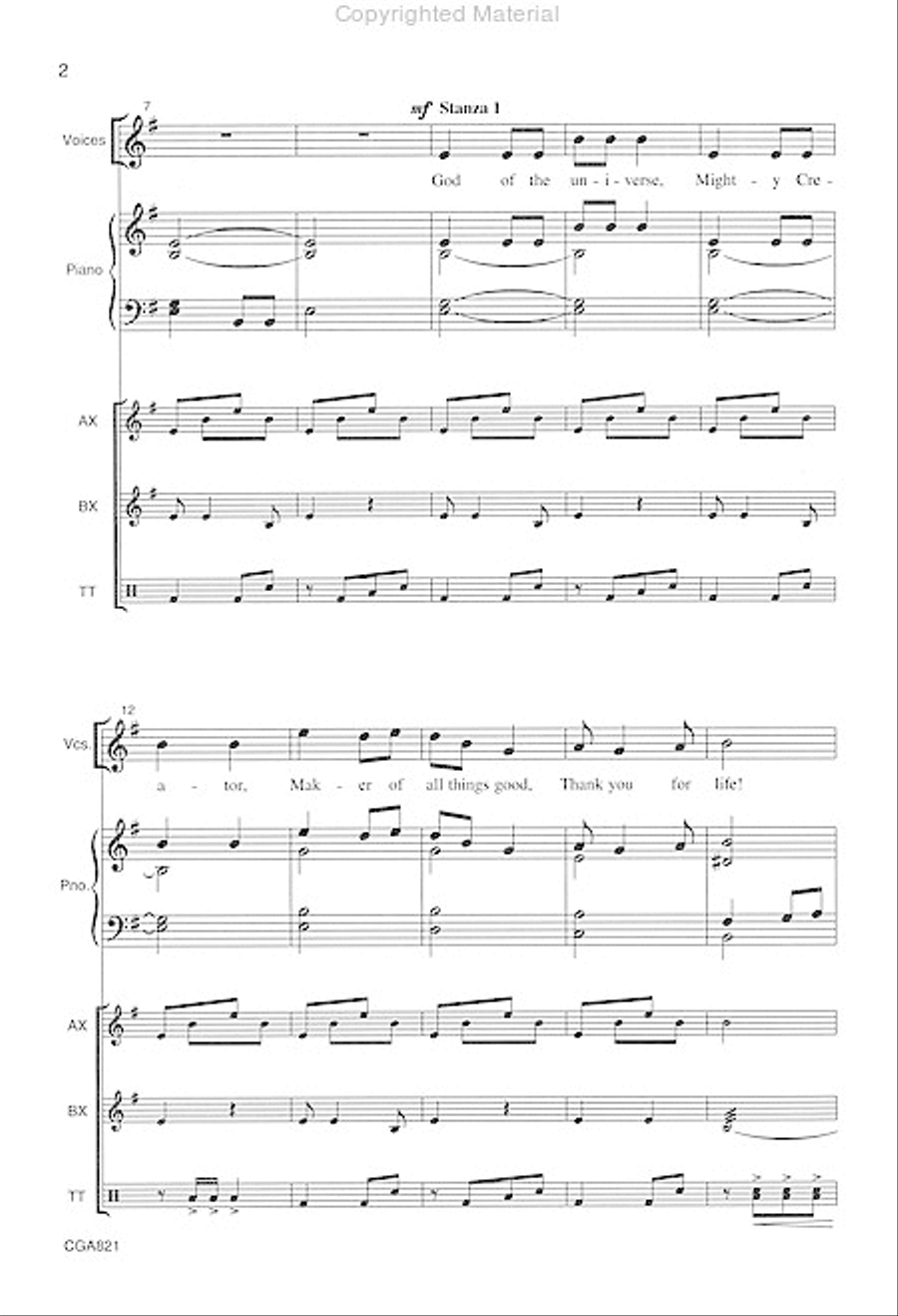 God of the Universe 2-Part scores gallery preview page 3