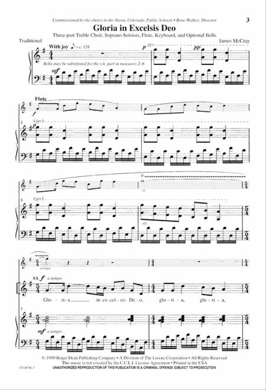 Gloria in Excelsis Deo SSA scores gallery preview page 3