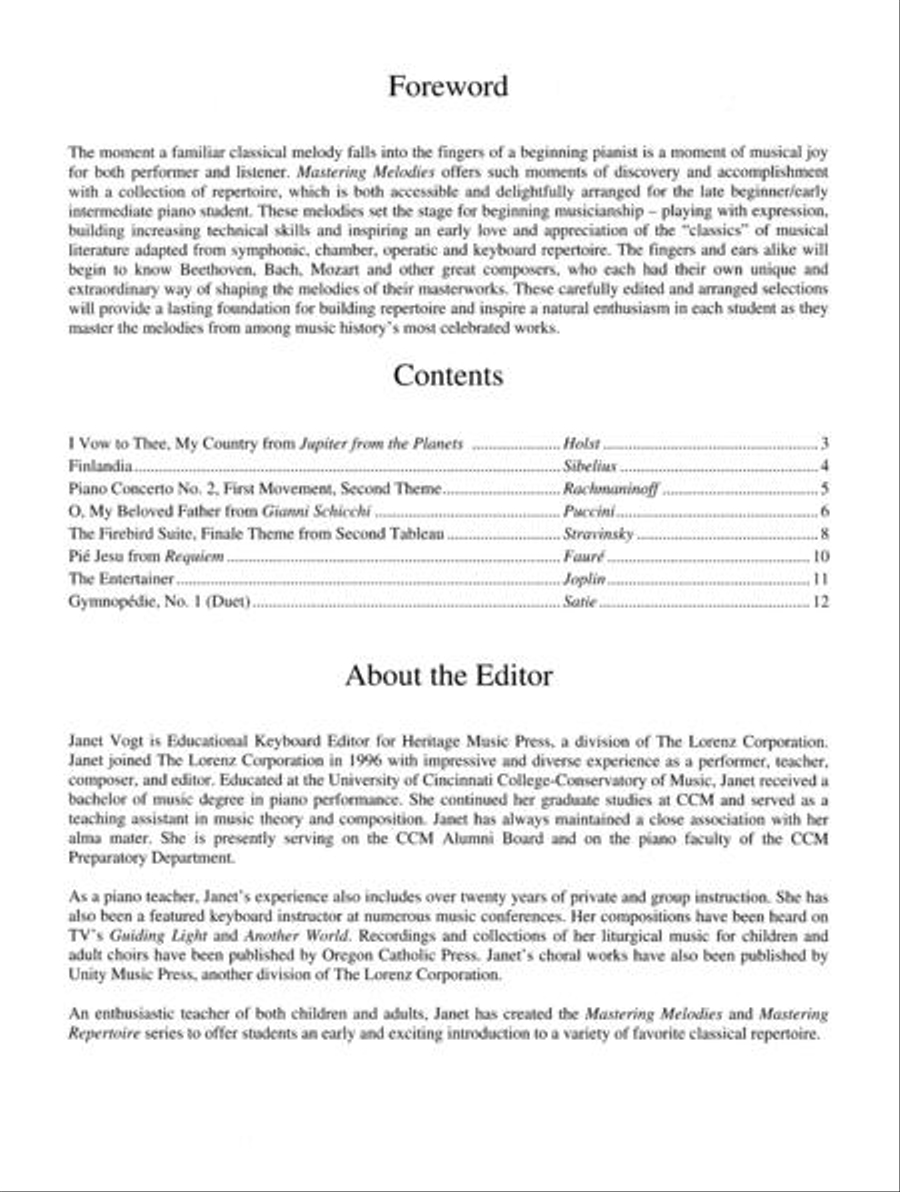 Mastering Melodies: Early Twentieth Century Piano Solo scores gallery preview page 2