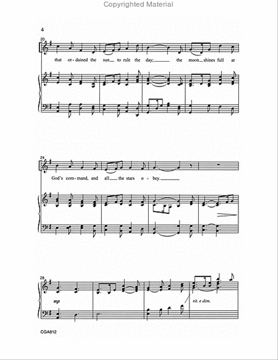 I Sing the Almighty Power of God 4-Part scores gallery preview page 4