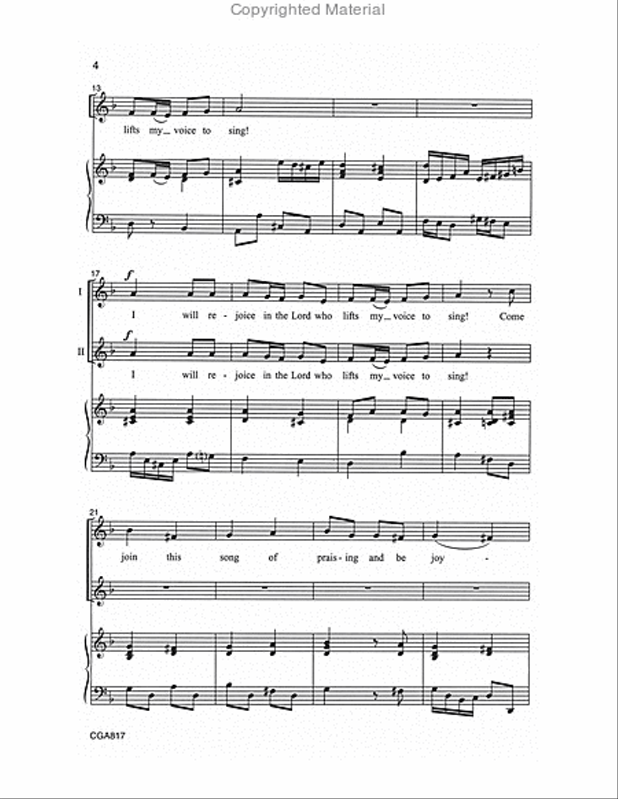 I Will Rejoice in the Lord 2-Part scores gallery preview page 3