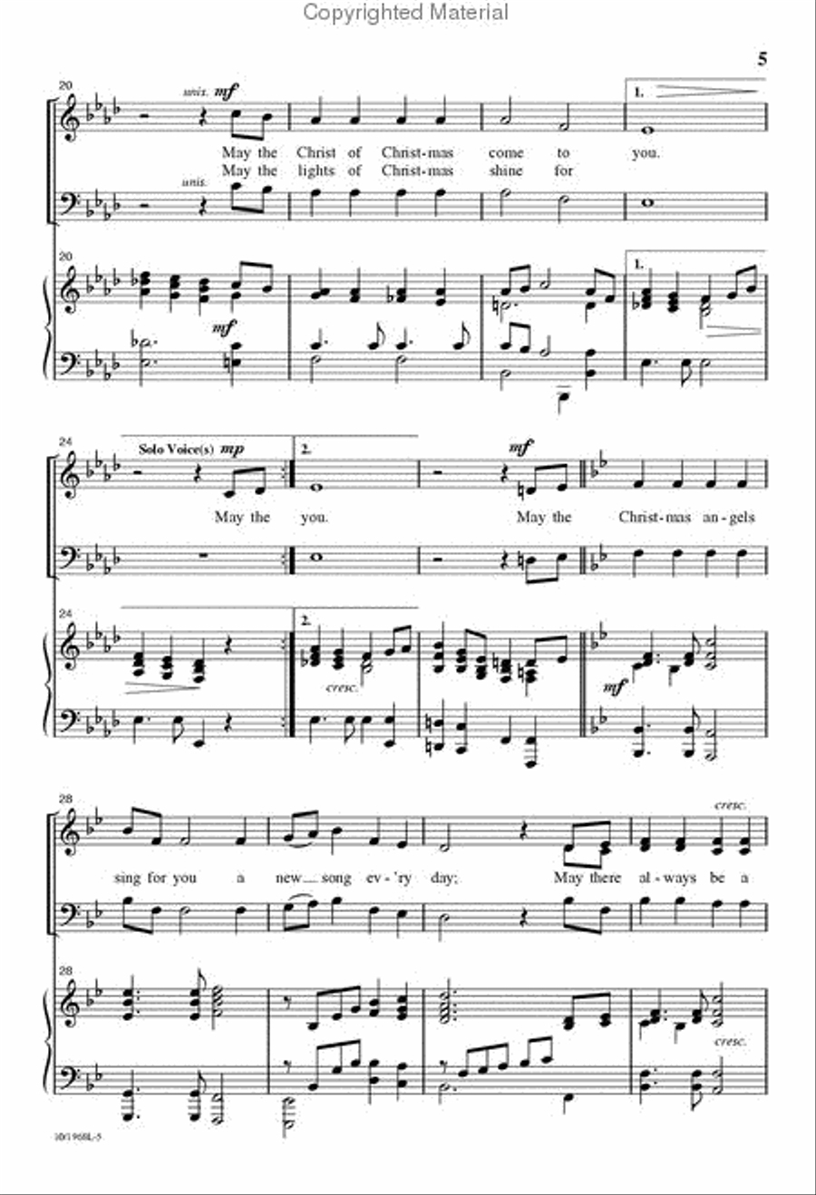 A Christmas Prayer 4-Part scores gallery preview page 4