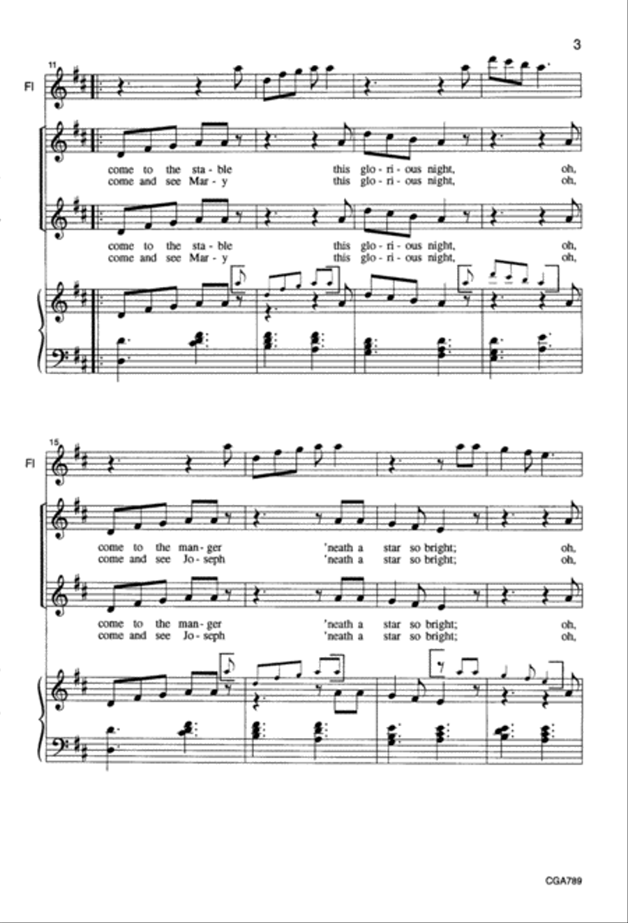 An Echo Carol 2-Part scores gallery preview page 3