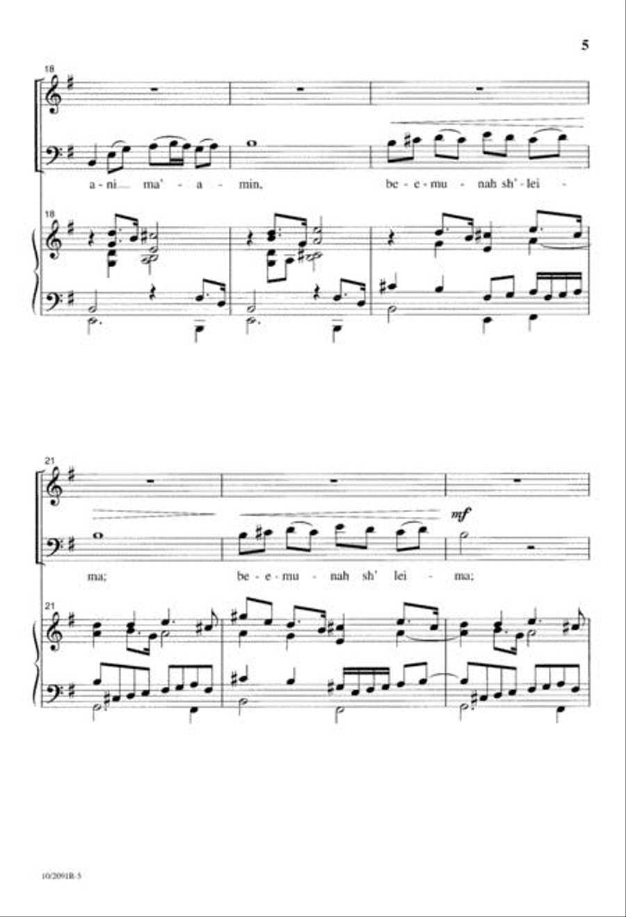You Are My Light 4-Part scores gallery preview page 5