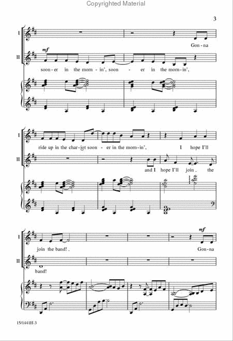 Ride Up and Join the Band 2-Part scores gallery preview page 3