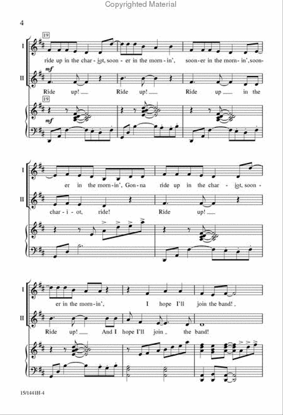Ride Up and Join the Band 2-Part scores gallery preview page 4