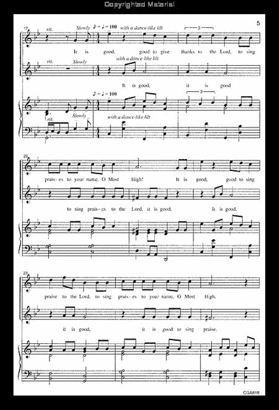 A Song for the Sabbath Unison Choir scores gallery preview page 4