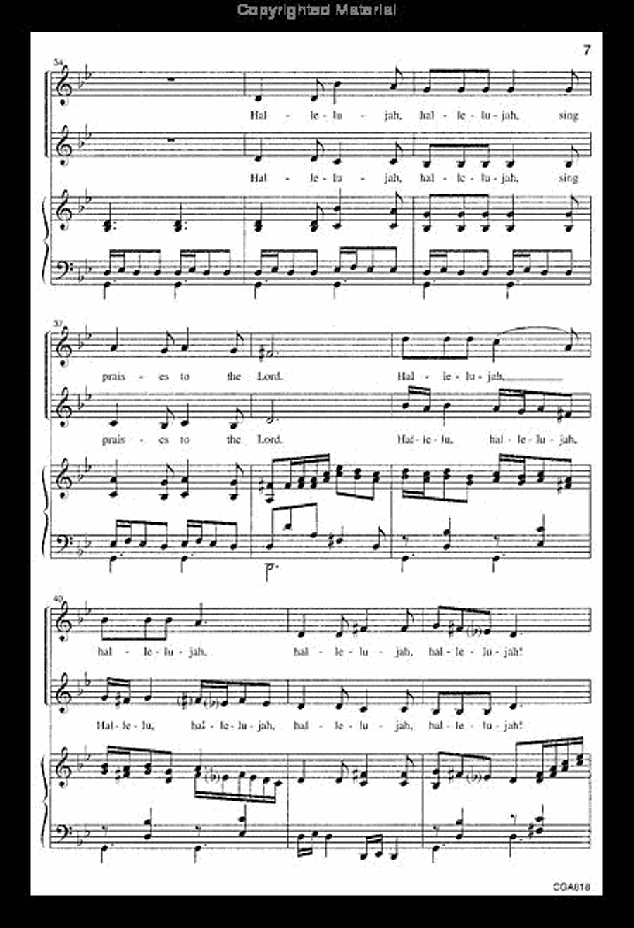 A Song for the Sabbath Unison Choir scores gallery preview page 6