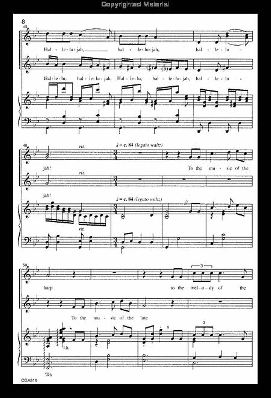 A Song for the Sabbath Unison Choir scores gallery preview page 7