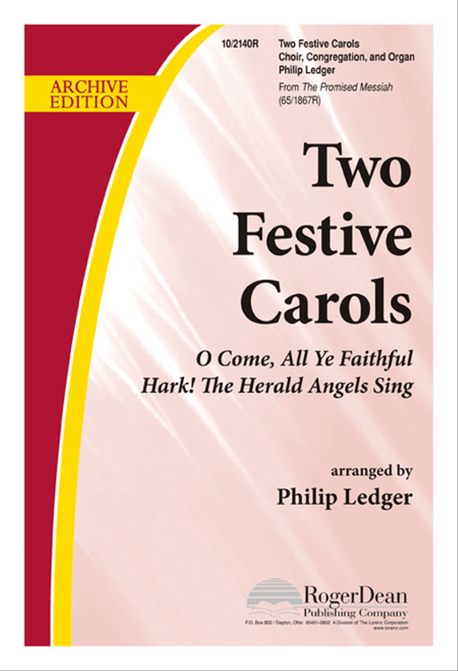 Two Festive Carols Two Festive Carols 4-Part scores gallery preview page 1