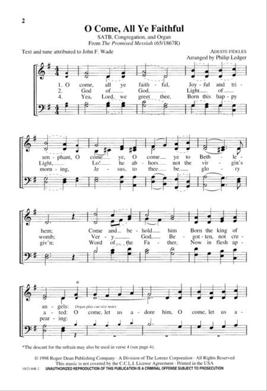 Two Festive Carols Two Festive Carols 4-Part scores gallery preview page 2