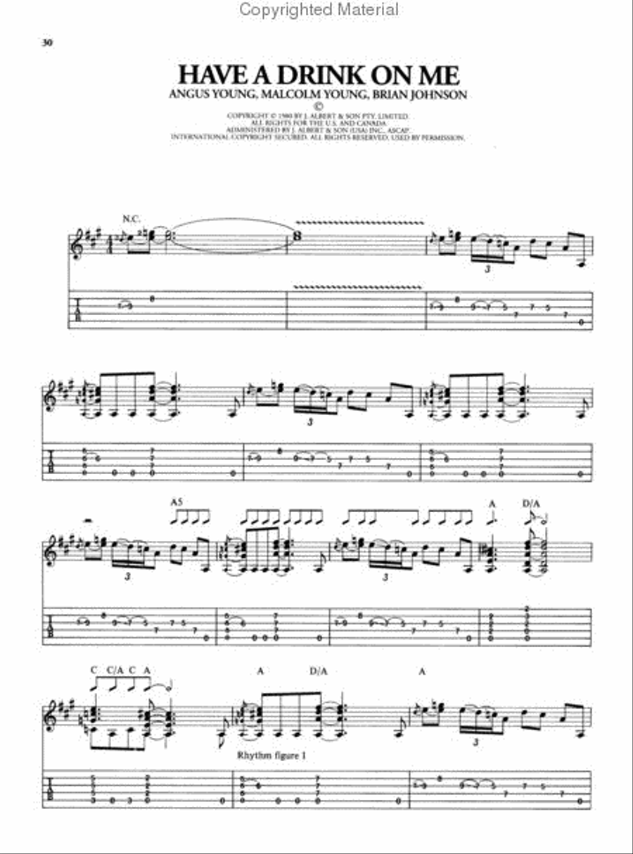 Back In Black Electric Guitar scores gallery preview page 3