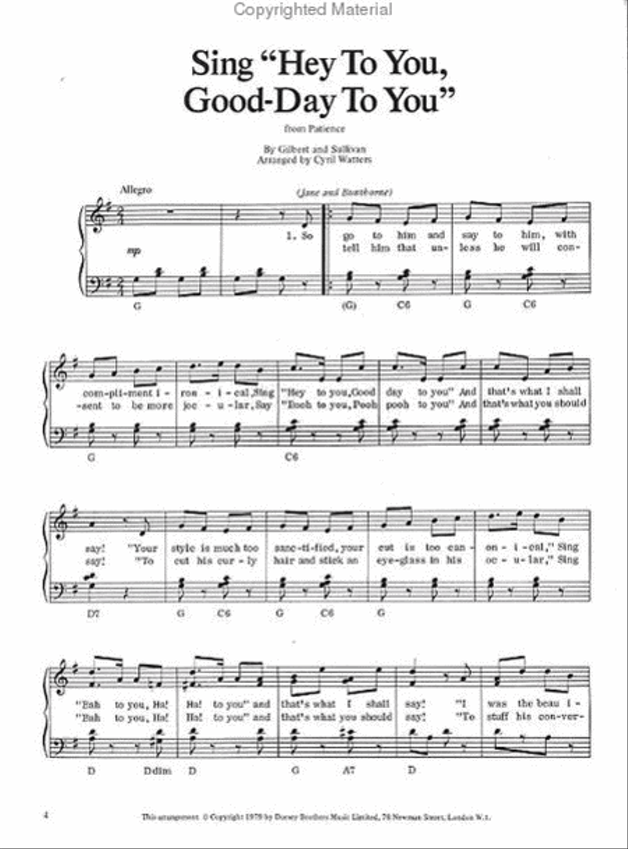 It's Easy To Play Gilbert And Sullivan Piano Solo scores gallery preview page 2