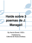 Haide sobre 3 poemas de J. Maragall