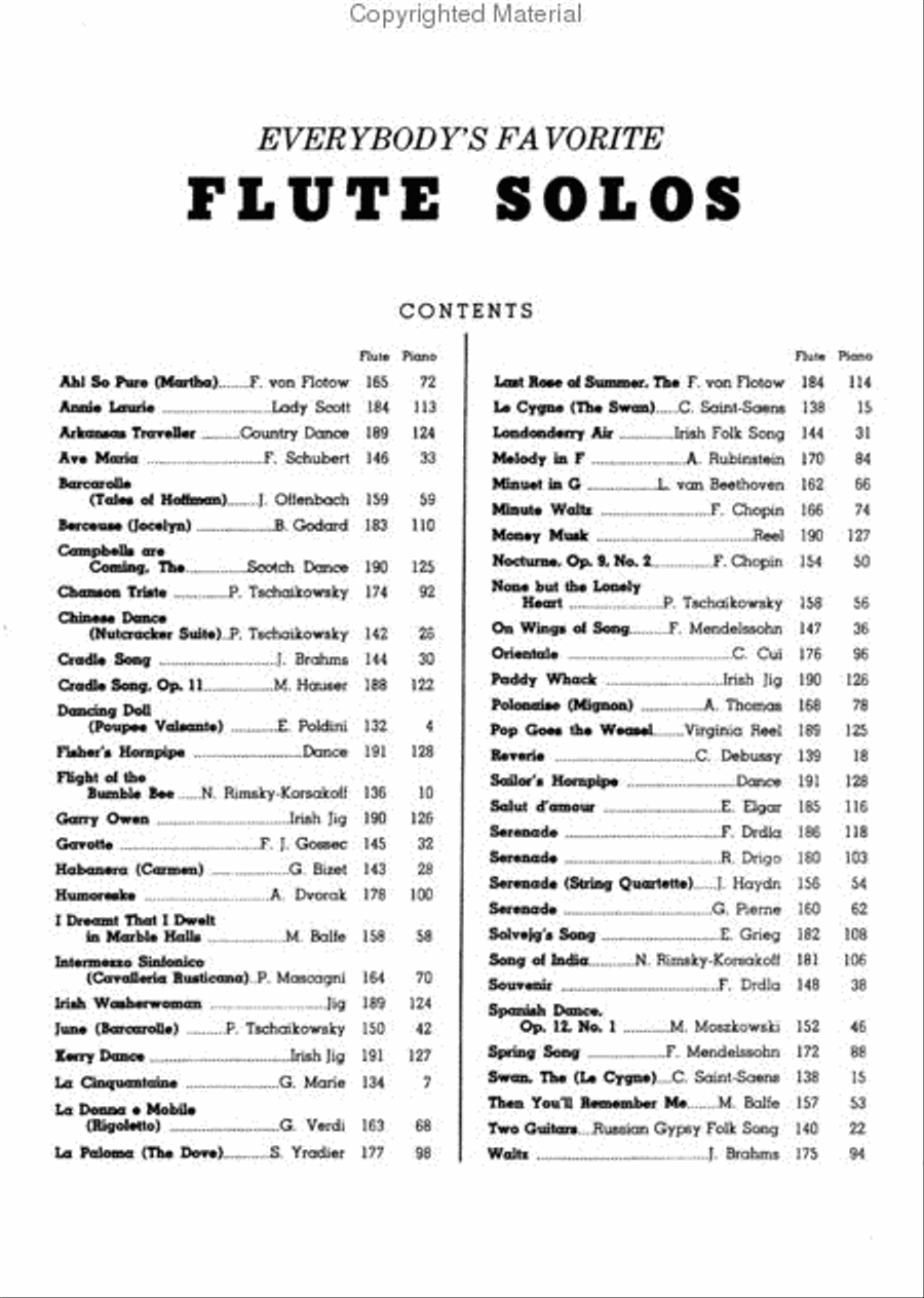 Flute Solos Flute Solos Flute Solo scores gallery preview page 2