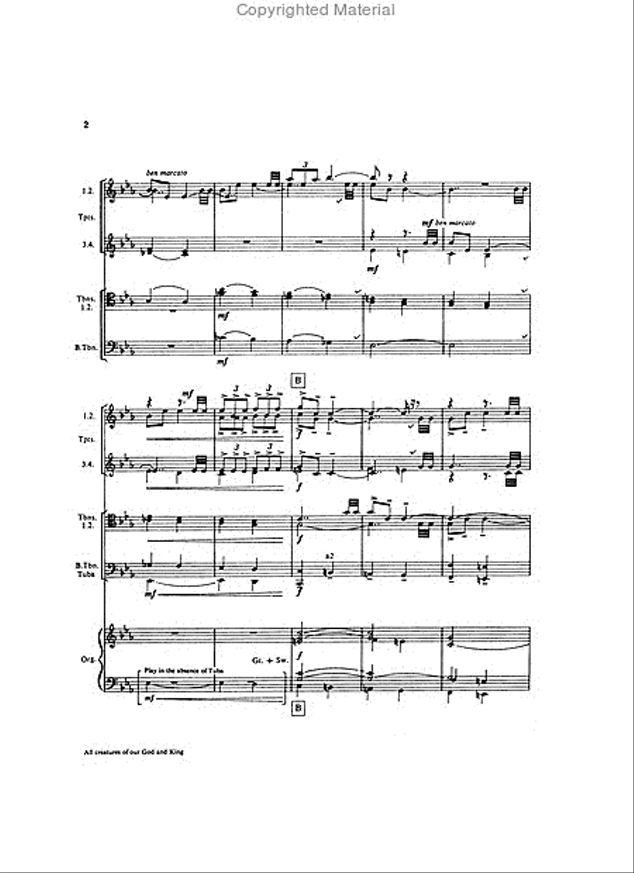 All Creatures of our God and King 4-Part scores gallery preview page 3