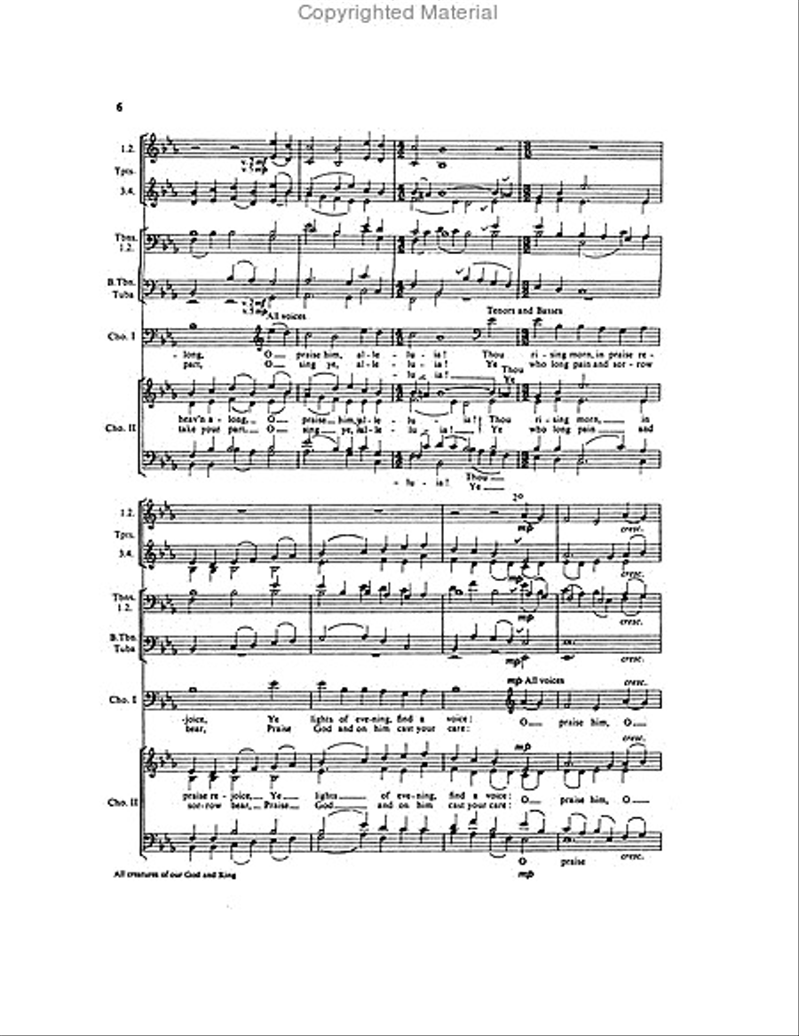 All Creatures of our God and King 4-Part scores gallery preview page 4