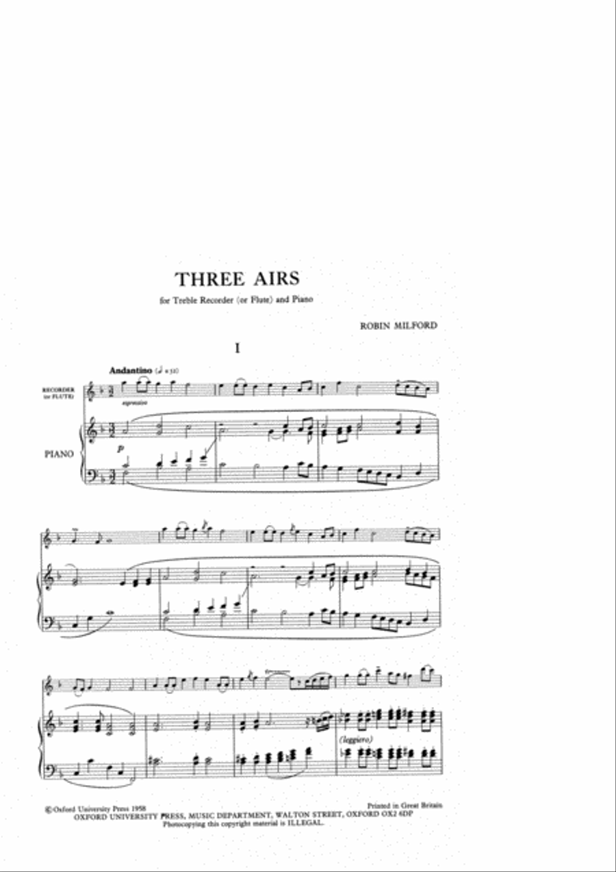 Three Airs Three Airs Flute scores gallery preview page 2