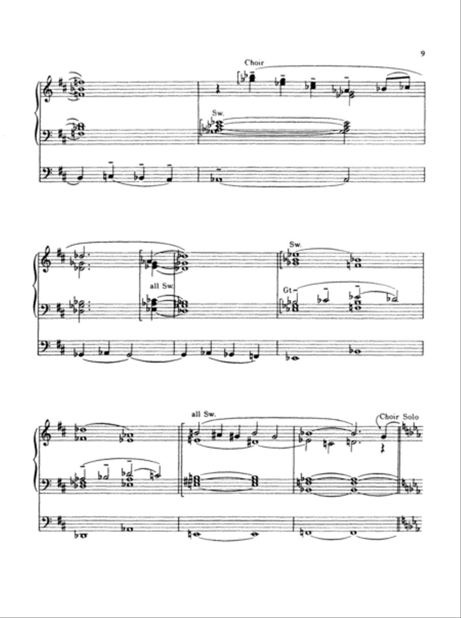 Three Liturgical Improvisations Organ Solo scores gallery preview page 6