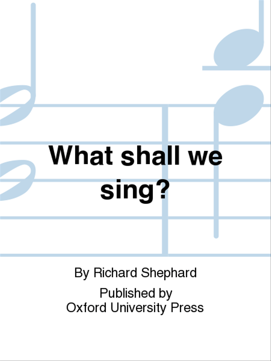 What shall we sing? 4-Part scores gallery preview page 1