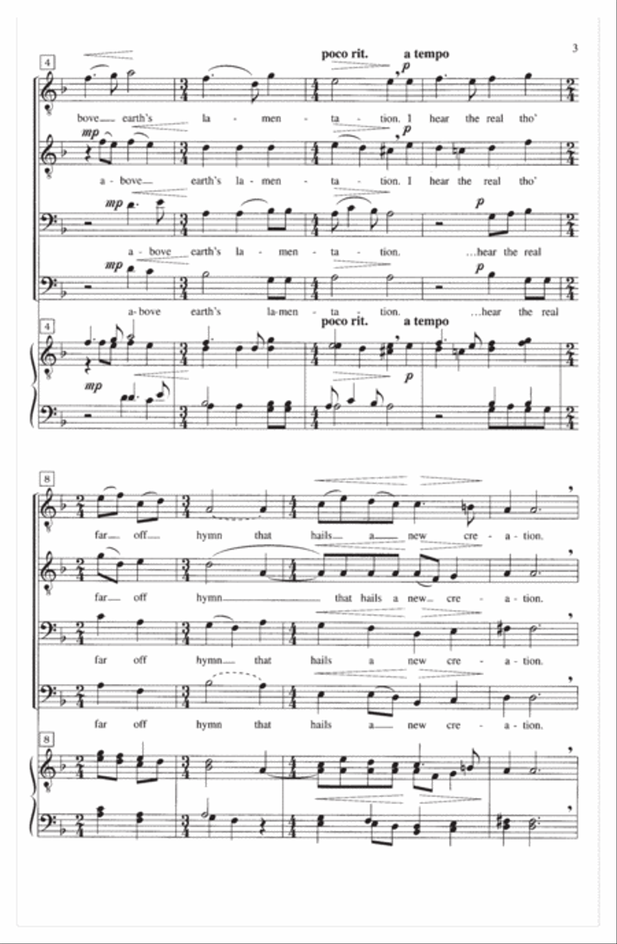 Oh, how can I keep from singing? TTBB scores gallery preview page 3