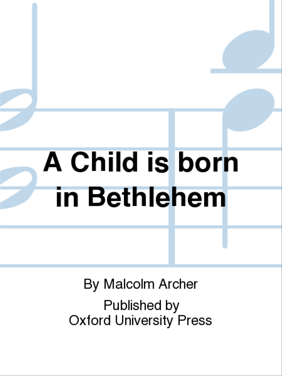 A Child is born in Bethlehem 4-Part scores gallery preview page 1