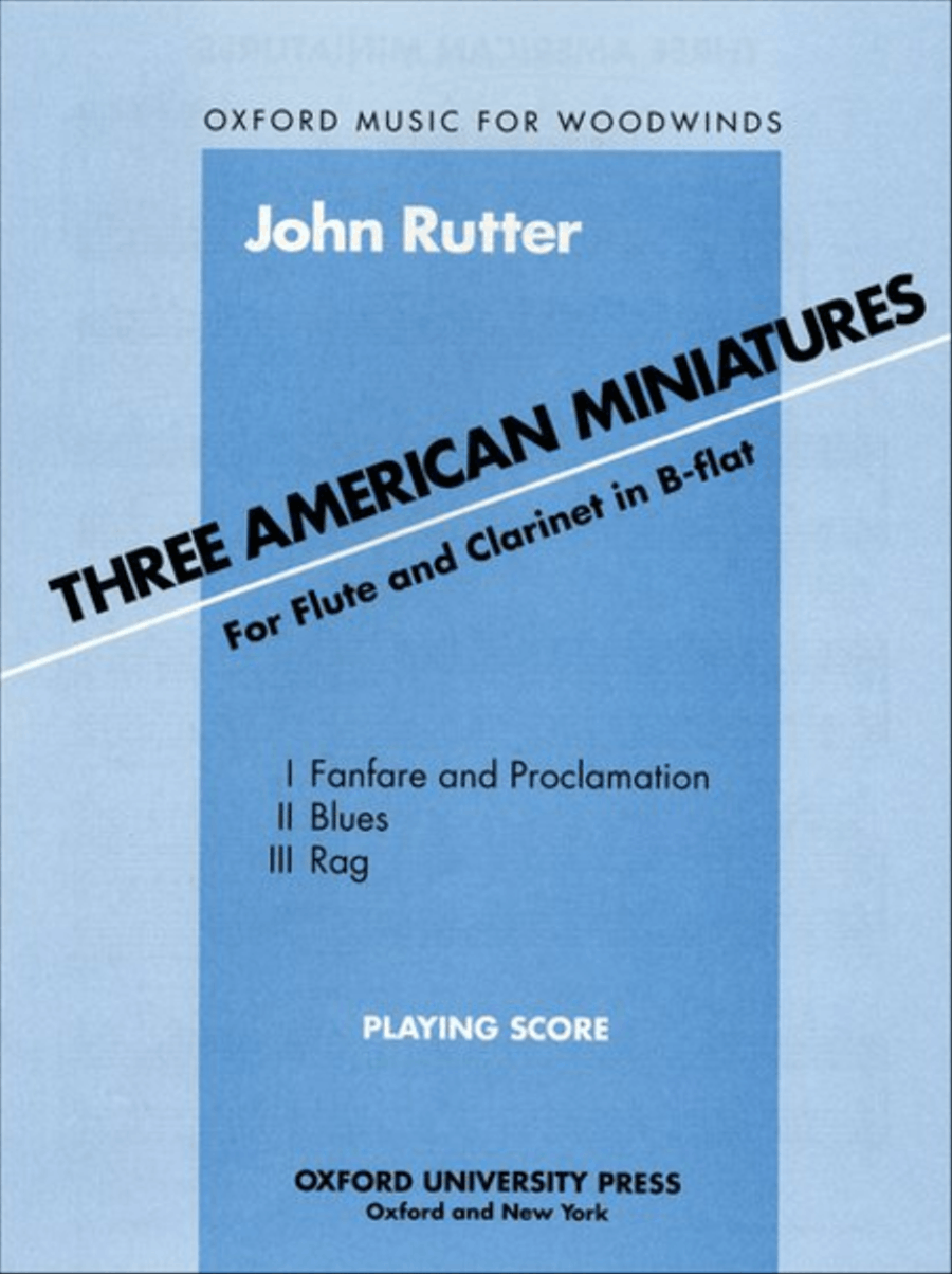 Three American Miniatures Concert Band scores gallery preview page 1