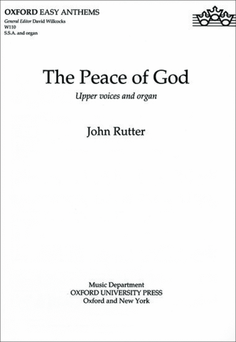 The Peace of God The Peace of God SSA scores gallery preview page 1