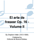 El arte de frasear Op. 16 - Volume II