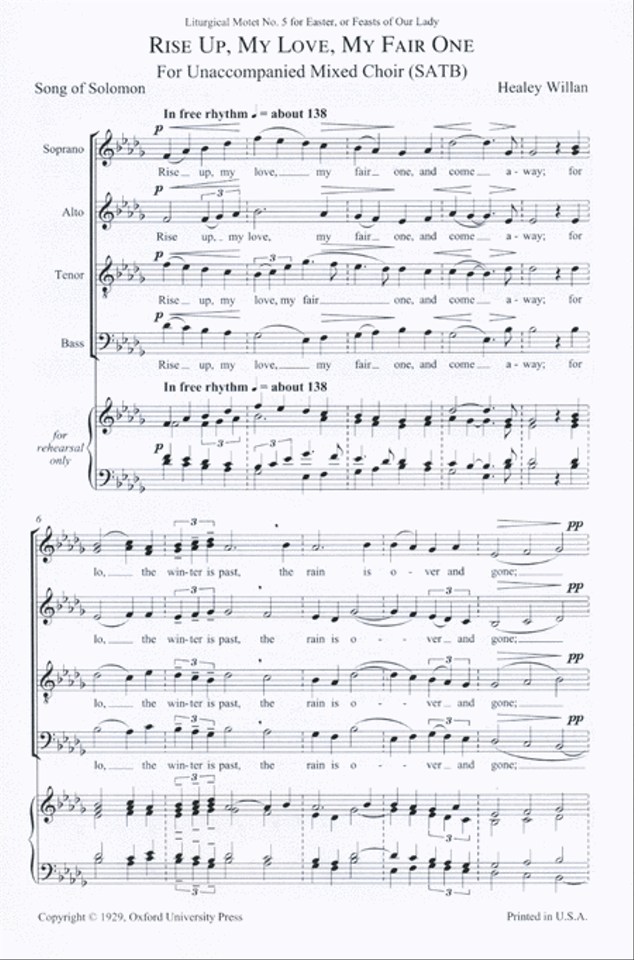 Rise up my love Rise up my love 4-Part scores gallery preview page 1