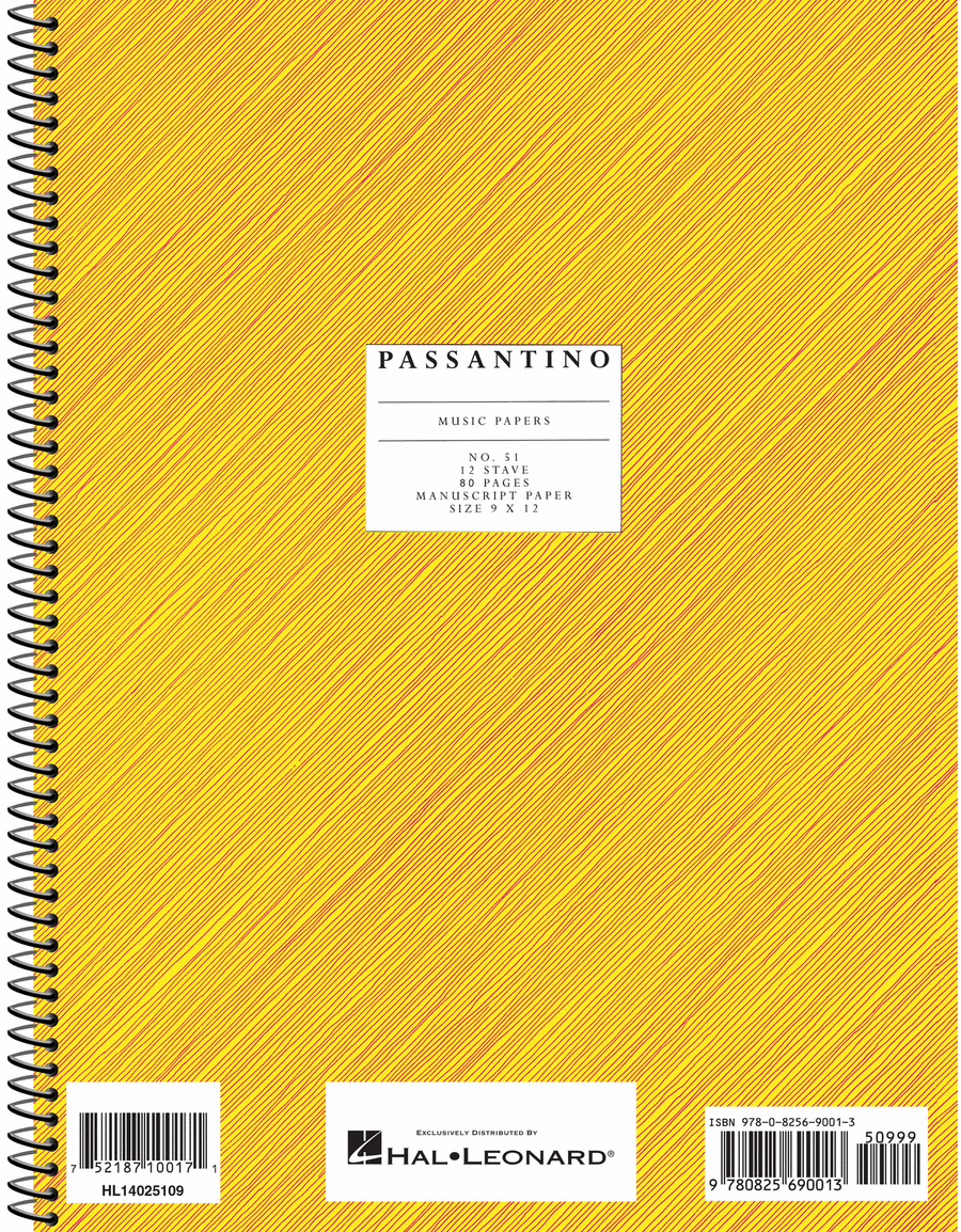 1. Manuscript Paper: 12-stave (formerly #51) Staff Paper scores gallery preview page 1