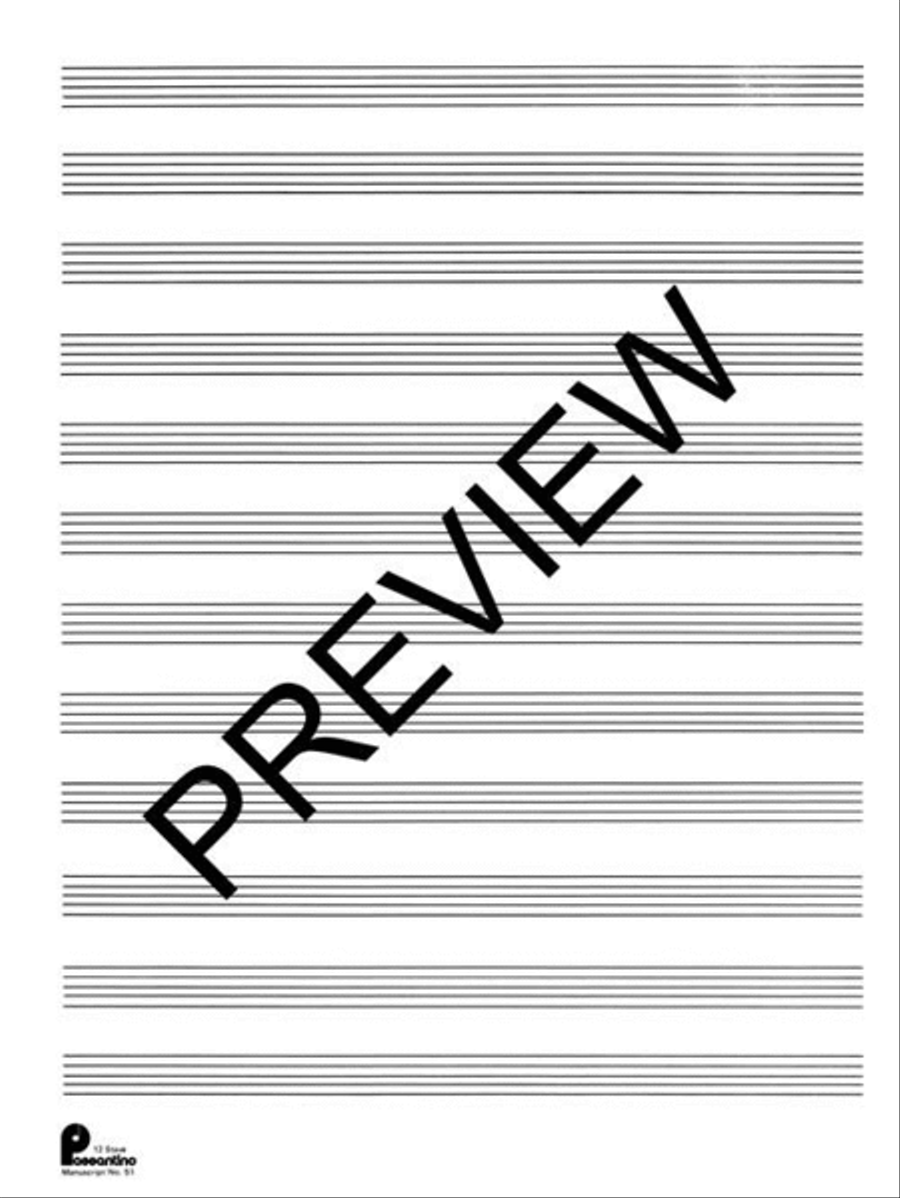 1. Manuscript Paper: 12-stave (formerly #51) Staff Paper scores gallery preview page 3