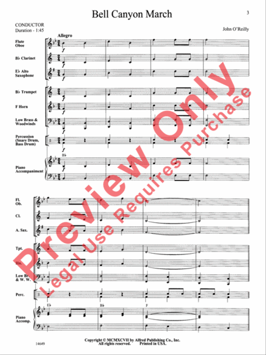 Bell Canyon March Bell Canyon March Concert Band scores gallery preview page 4