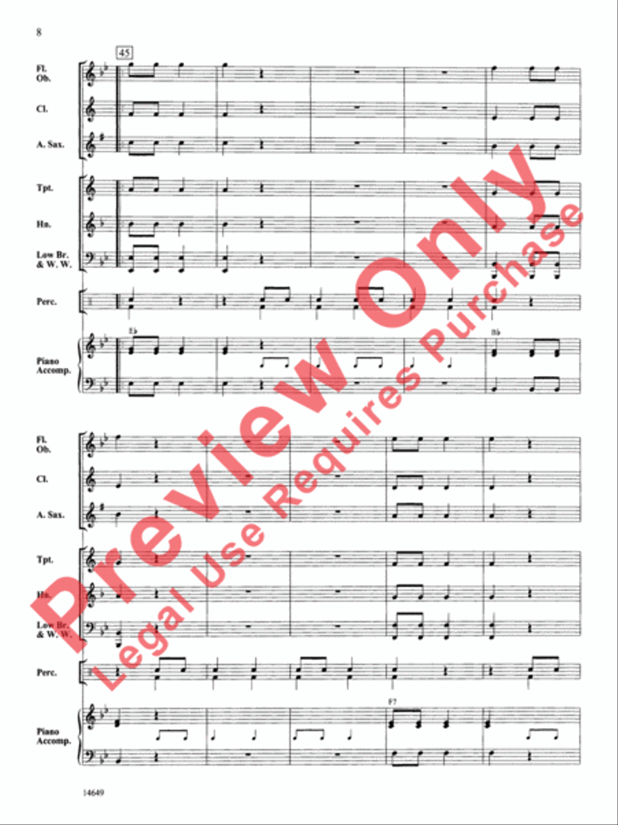 Bell Canyon March Bell Canyon March Concert Band scores gallery preview page 9