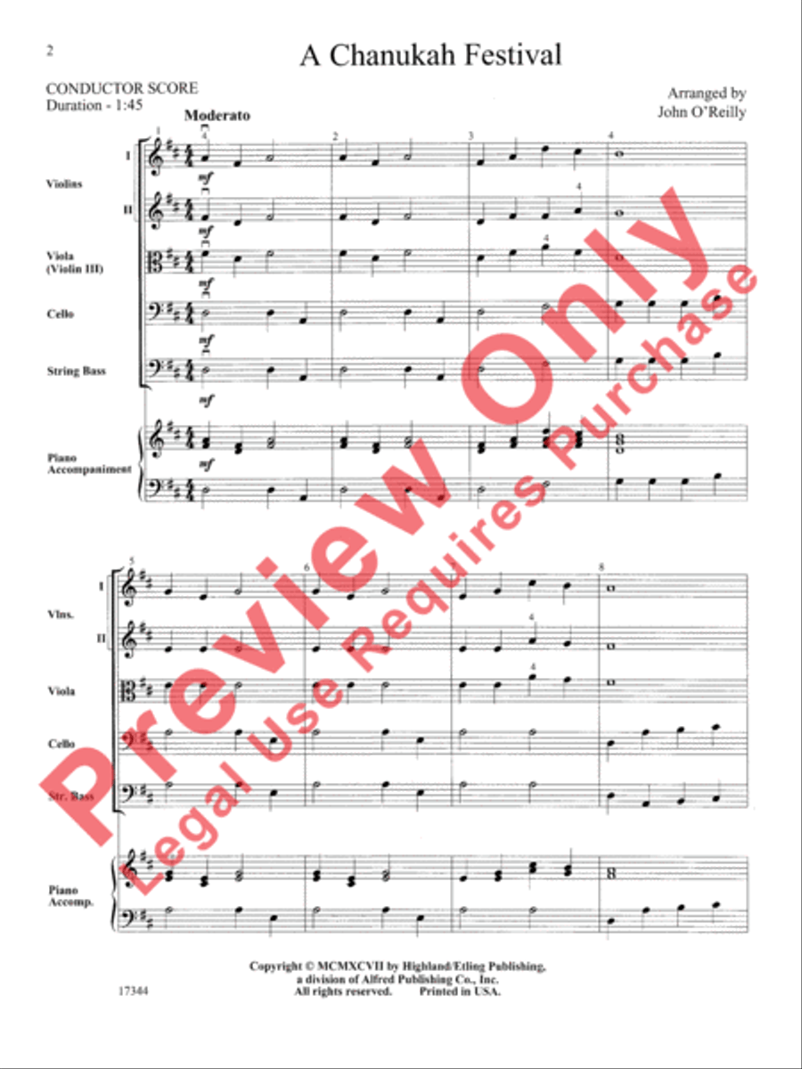 A Chanukah Festival A Chanukah Festival String Orchestra scores gallery preview page 3