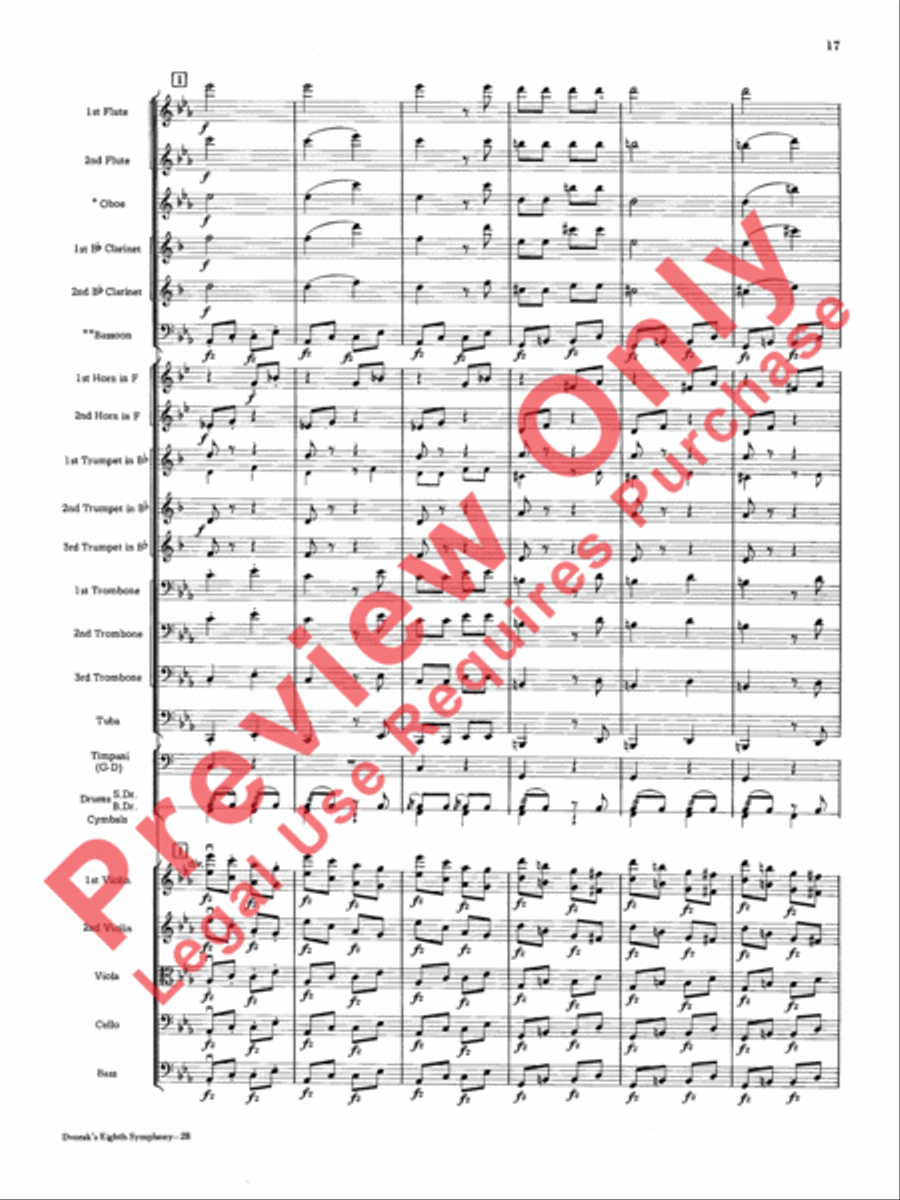 Dvorák's Eighth Symphony, Fourth Movement Full Orchestra scores gallery preview page 18