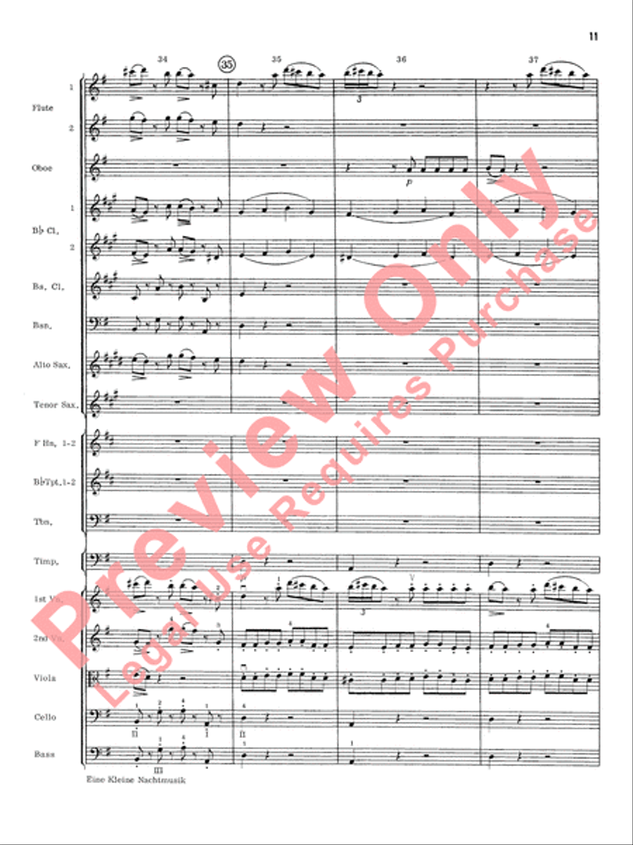 Eine Kleine Nachtmusik Eine Kleine Nachtmusik Full Orchestra scores gallery preview page 12
