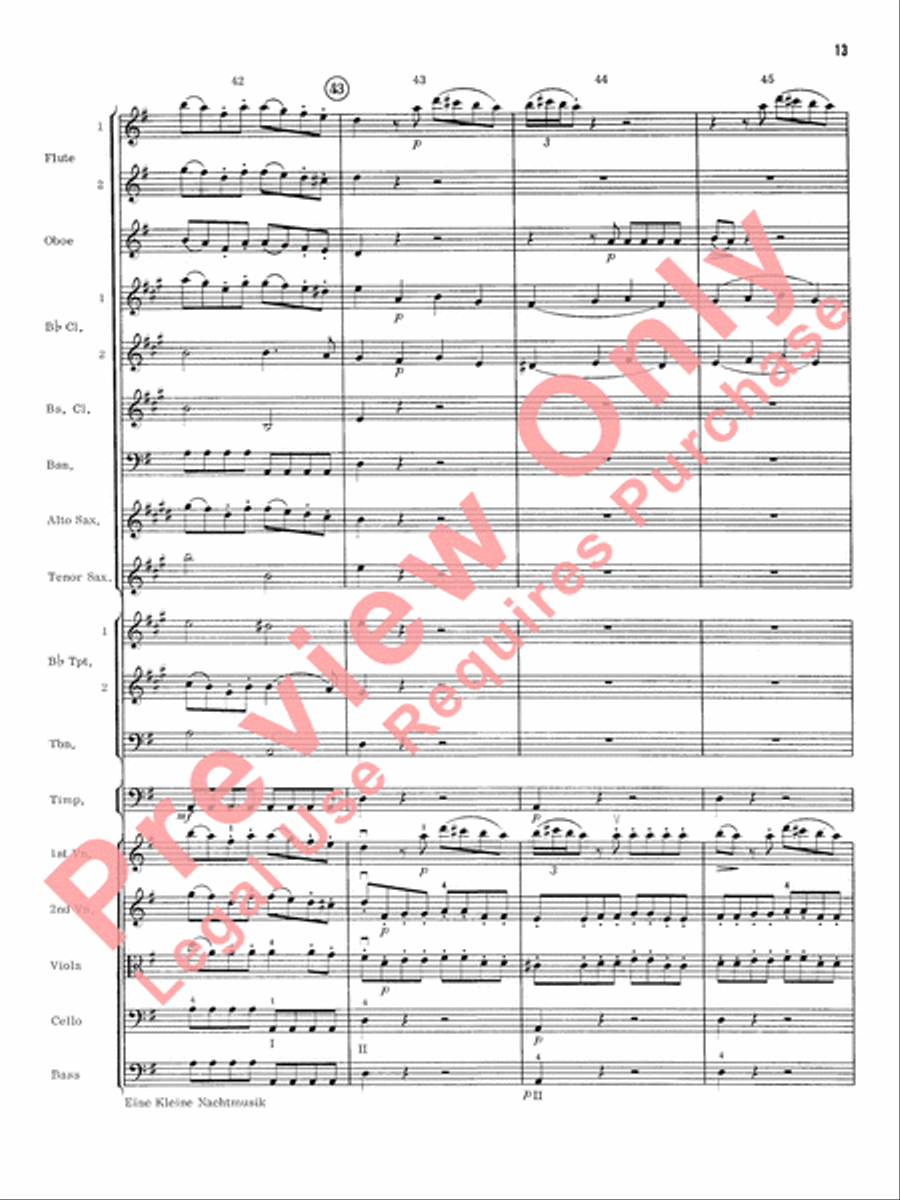 Eine Kleine Nachtmusik Eine Kleine Nachtmusik Full Orchestra scores gallery preview page 14