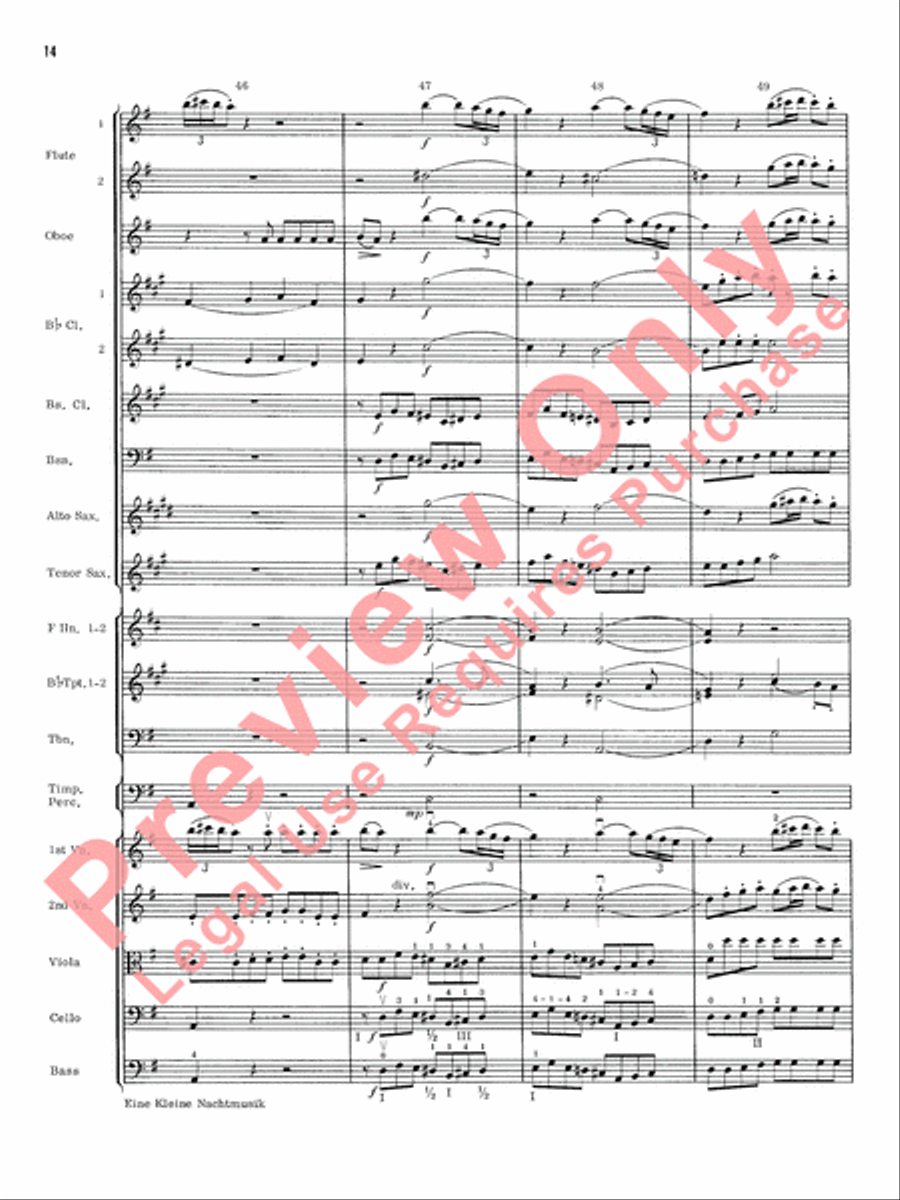 Eine Kleine Nachtmusik Eine Kleine Nachtmusik Full Orchestra scores gallery preview page 15