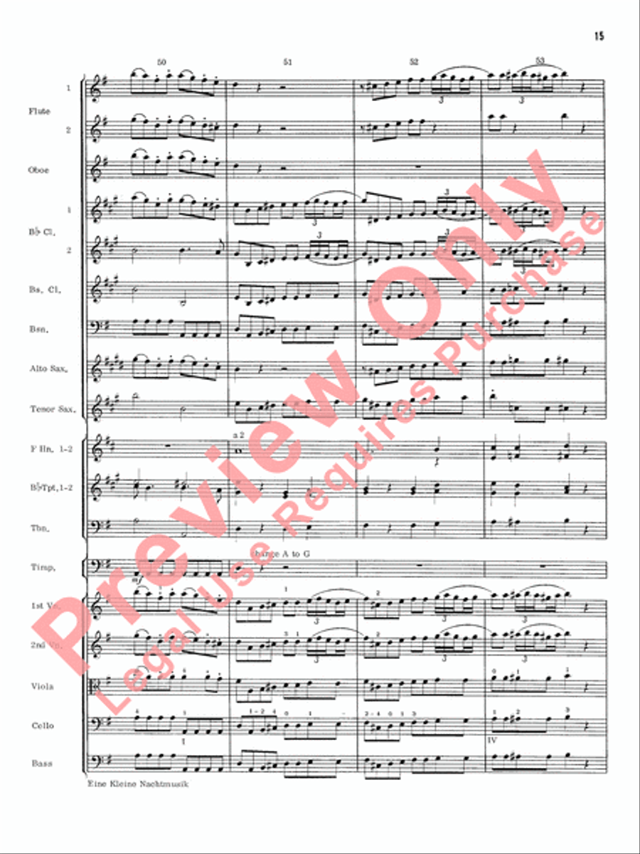 Eine Kleine Nachtmusik Eine Kleine Nachtmusik Full Orchestra scores gallery preview page 16