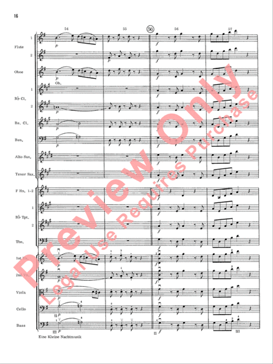 Eine Kleine Nachtmusik Eine Kleine Nachtmusik Full Orchestra scores gallery preview page 17
