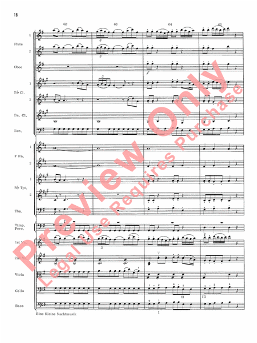 Eine Kleine Nachtmusik Eine Kleine Nachtmusik Full Orchestra scores gallery preview page 19
