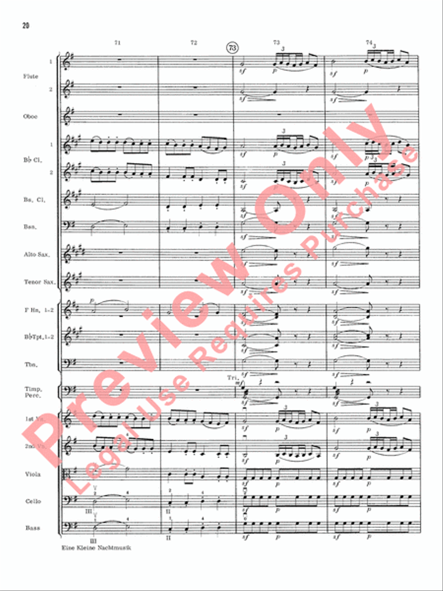 Eine Kleine Nachtmusik Eine Kleine Nachtmusik Full Orchestra scores gallery preview page 21