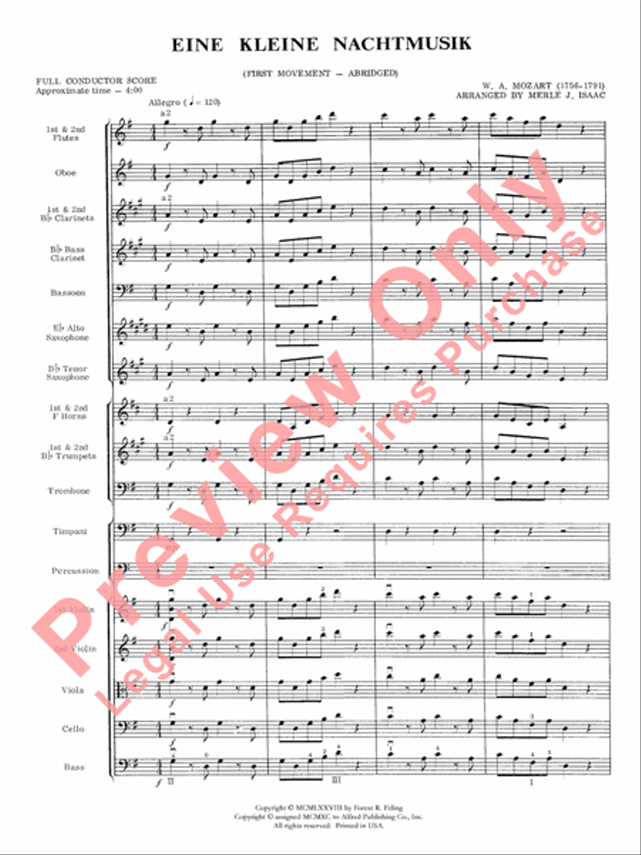 Eine Kleine Nachtmusik Eine Kleine Nachtmusik Full Orchestra scores gallery preview page 4
